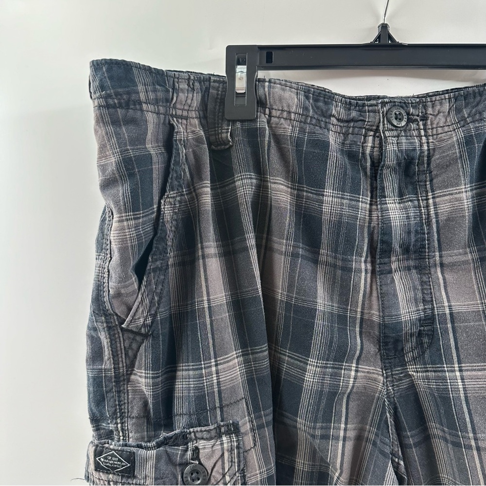 Lee Navy Blue & Grey Cargo Shorts Men’s Size 40 100% Cotton Zipper Fly - Picture 2 of 7